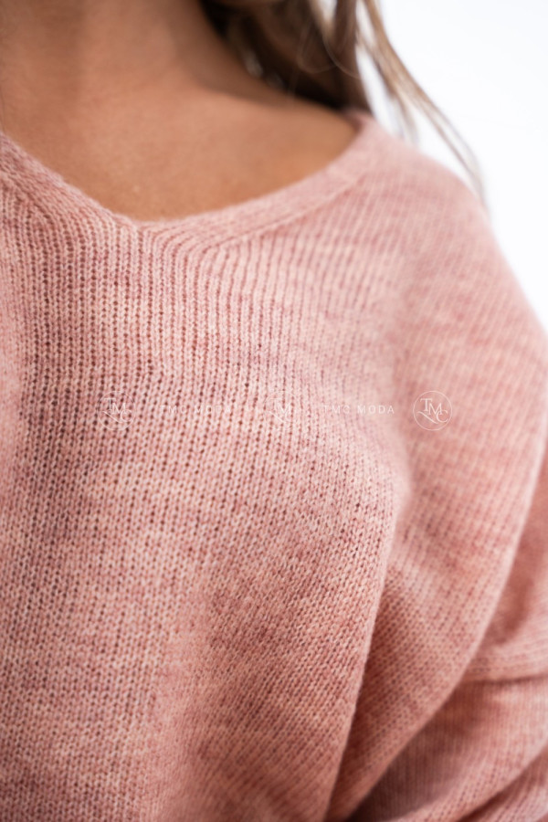 SWETER SOFT CIEMNY PUDROWY 2
