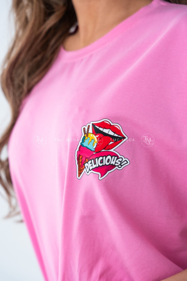 T-SHIRT DELICIOUS RÓŻOWY 1
