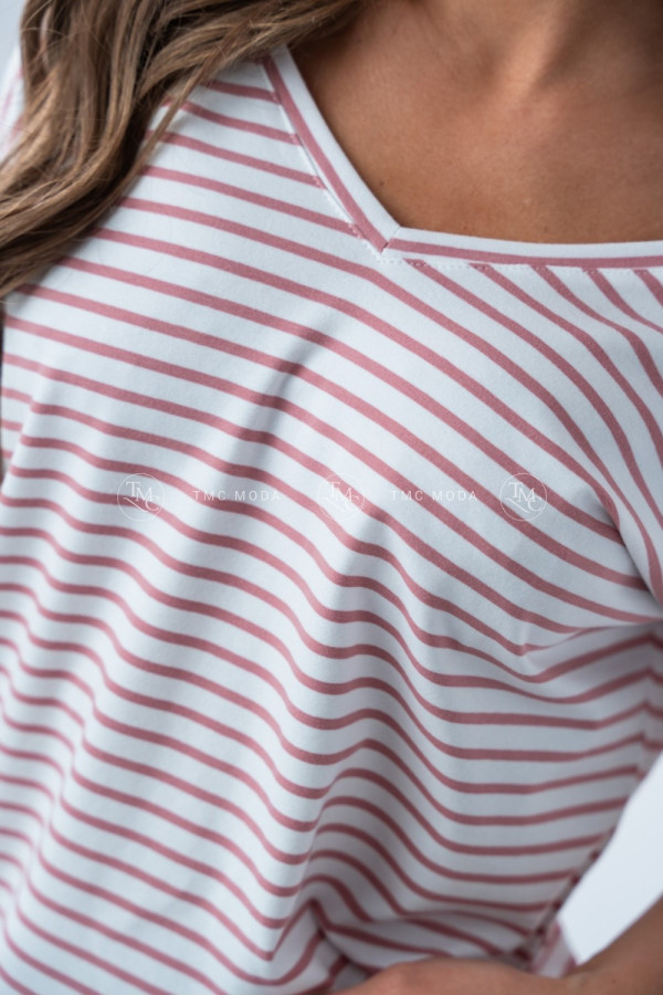 T-SHIRT DOUBLE STRIPES II PUDROWY 3
