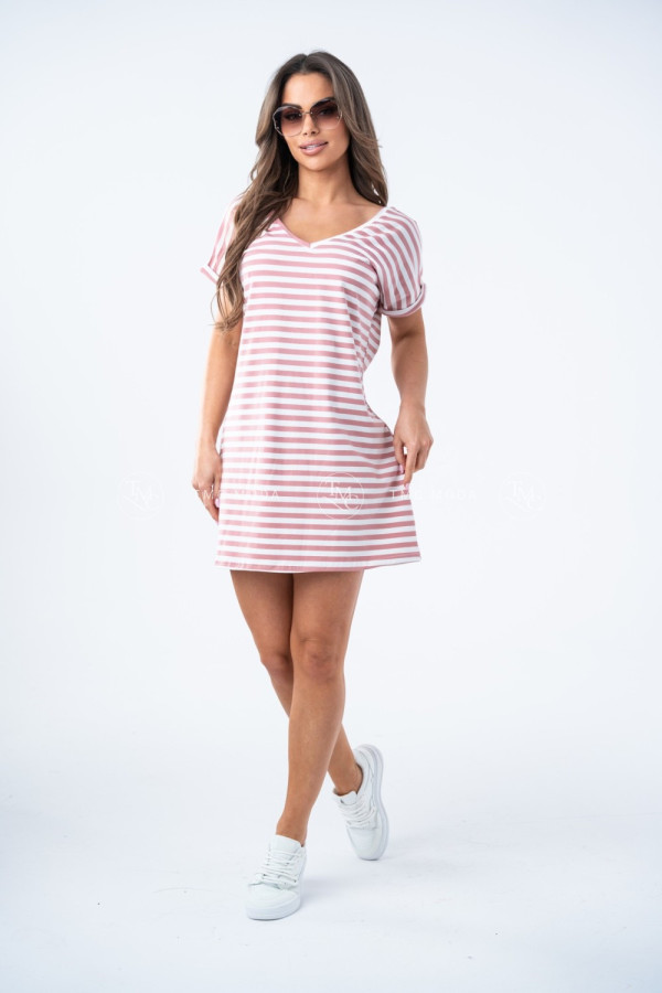 SUKIENKA DOUBLE STRIPES I PUDROWA 4