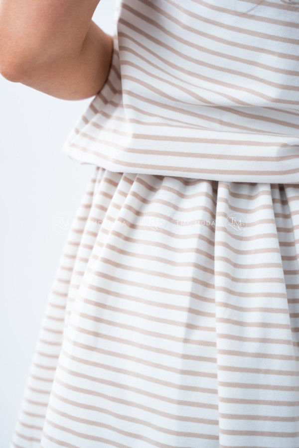 SUKIENKA MILIA STRIPES II BEŻOWA 2
