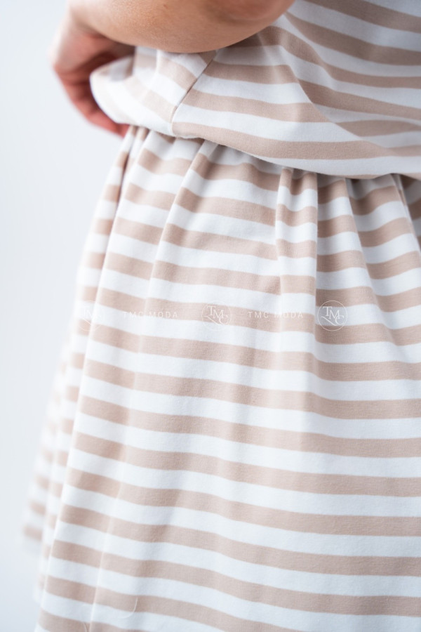 SUKIENKA MILIA STRIPES I BEŻOWA 1