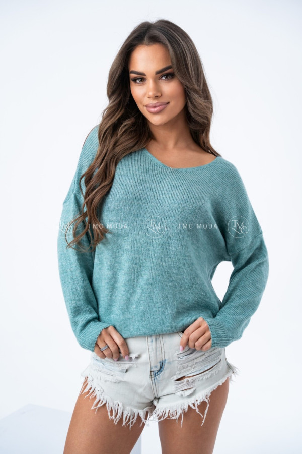 SWETER SOFT CIEMNY MIĘTOWY