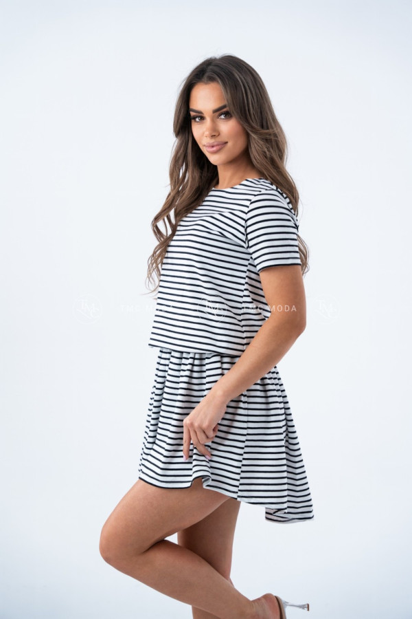 SUKIENKA MILIA STRIPES II CZARNA 4