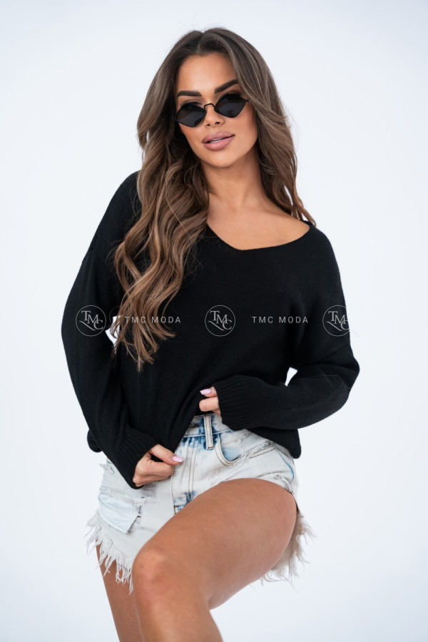 SWETER SOFT CZARNY