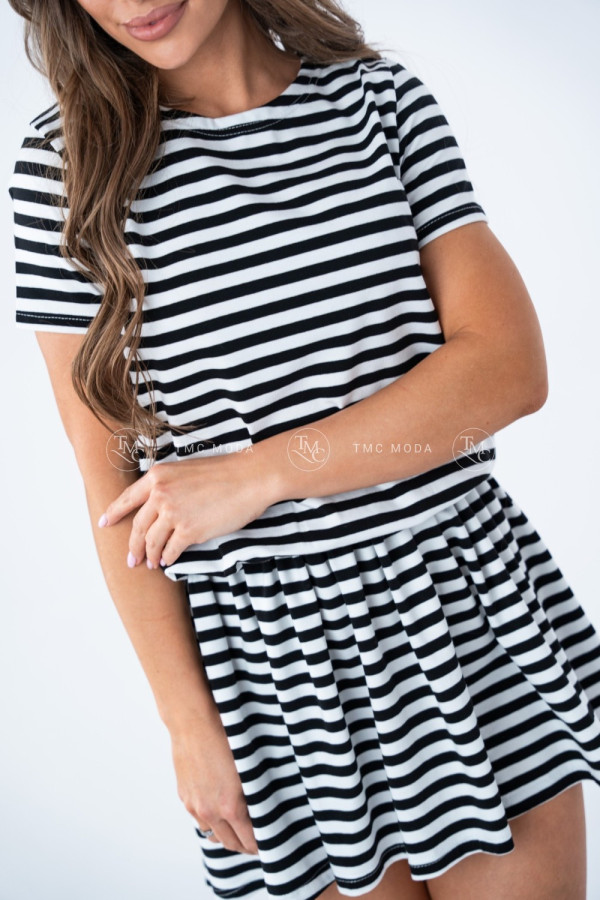SUKIENKA MILIA STRIPES I CZARNA 3