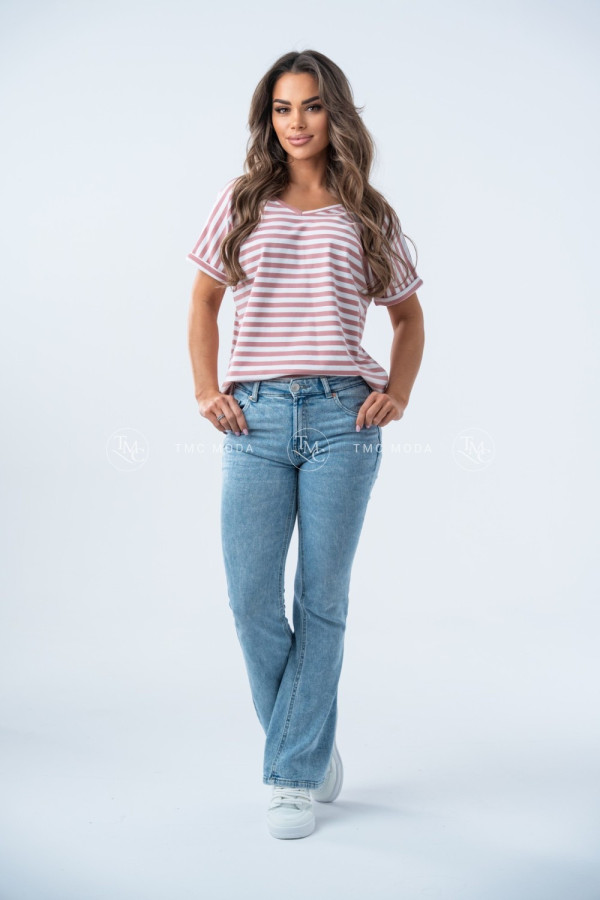 T-SHIRT DOUBLE STRIPES I PUDROWY 4
