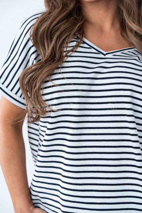 T-SHIRT DOUBLE STRIPES II CZARNY 2