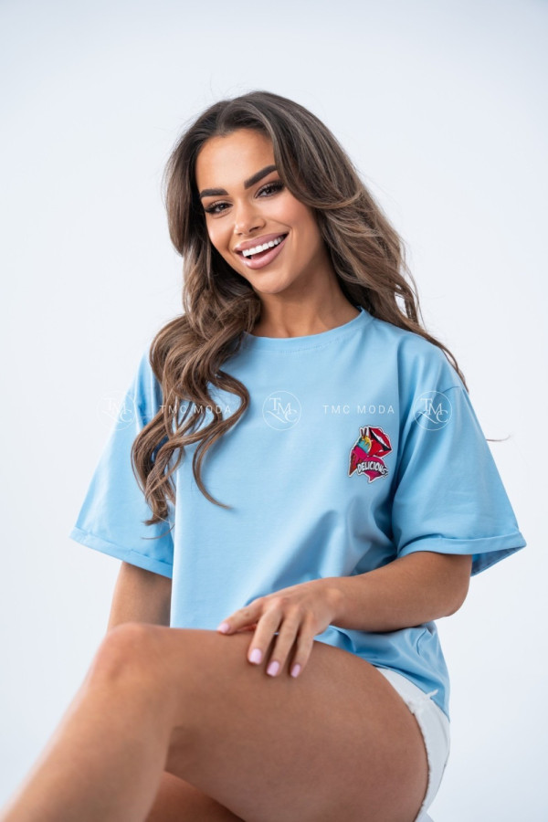 T-SHIRT DELICIOUS BŁĘKITNY 4
